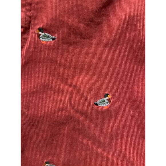 Talbots Stretch Corduroy Straight Leg Mallard Embroidered Pants Size 4 Petite - Picture 5 of 9